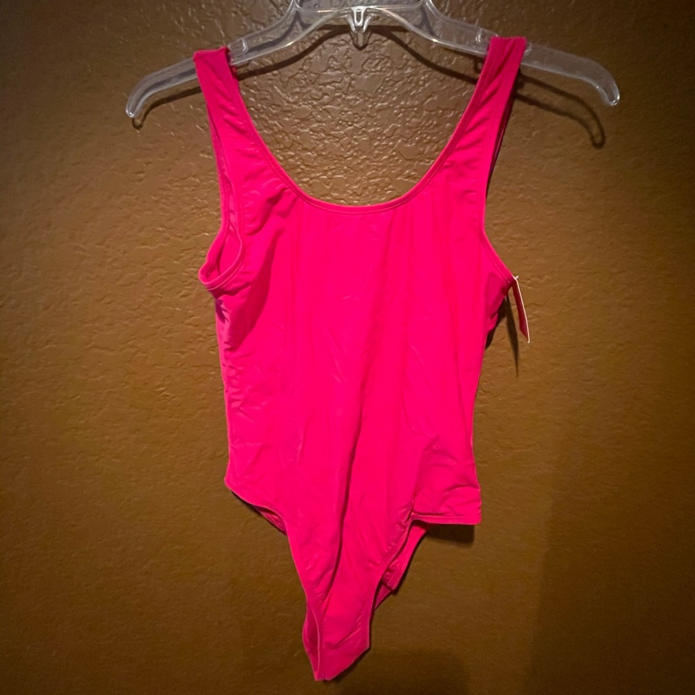 And,/sent hot pink one piece swimsuit
